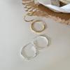 Pendientes Asimétricos Mobius de Plata de Ley 925 Versátiles Estilo K Coreano Pendientes Femeninos Pendientes de Moda para Cabello Corto