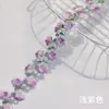 Opciones Multicolores Disponibles, Encaje Bordado de Poliéster Rosa, Pequeñas Flores Delicadas, Código de Barras Hidrosoluble Accesorio para el Cabello Hanfu