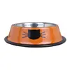 Tazón de Acero Inoxidable para Mascotas con Estampado de Cara de Gato, Tazón de Acero Colorido para Perros, Tazón de Acero Inoxidable Antideslizante y Antivuelco para Comida de Perro, Tazón para Mascotas