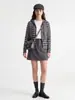 Cárdigan de punto a rayas con capucha para mujer, corte ajustado, con cremallera y cordón, chaqueta versátil, estilo coreano, casual y adecuado para ir al trabajo
