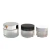 Tapa con veta de madera 30g Tarro de vidrio para crema 50g Tarro para crema facial Escarchado 100g Botella para crema de ojos Botella dispensadora cosmética Botella para mascarilla