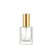 Frasco de Perfume Redondo Plano com Tampa de Rosca, Frasco Vazio, Frasco de Vidro com Borrifador de Alta Qualidade 30ml, Frasco de Amostra de Cosméticos Portátil de Alta Qualidade