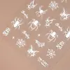 Redanco5D Estampado Ins Populares Pegatinas para Uñas Halloween Telaraña Calcomanías Estéreo para Uñas He1286