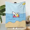 Manta de Franela de Impresión Digital Snoopy Más Vendida Transfronteriza Manta Cálida de Dibujos Animados para Niños para Siestas en Habitación con Aire Acondicionado en Todas las Estaciones