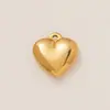 Nuevo Collar con Colgante Irregular en Forma de Corazón de Acero Inoxidable Estilo Europeo y Americano con Incrustaciones de Circonita y Piedra Natural