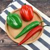 Colección de Verduras de Plástico Simuladas Zanahoria Maíz Pimiento Modelo Decoración Adornos para Sesión de Fotos Accesorios Juguetes para Niños Pequeños