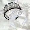 Moda Europea y Americana Elegante Diadema de Malla de Ala Ancha Perla Barroca Resistente Diadema Elegante Retro para Salir Fijador de Cabello para Mujeres