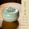 Lanzhai Haoshi Amendoim Cerâmica Panela Quente Pedra de Tinta Multifuncional Caligrafia Especial Coberta Hidratante Anti-Secagem Tinta Panela Quente Pedra de Tinta Verde