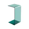 Mesa auxiliar acrílica de lujo ligero, mesita de sofá pequeña, sala de estar minimalista, mesa de centro de moda para ventanal, dormitorio nórdico, mesa de esquina transparente