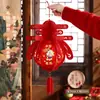 Set de Faroles de Año Nuevo 2027 Año del Cordero con Decoraciones para Cabecera de Puerta y Ventana Adornos Colgantes de Faroles para Atmósfera de Año Nuevo en Interiores