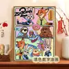 Zootopia Pintura al Óleo Digital DIY Colorear Personaje de Película Animada Judy Nick Pintura Decorativa Acrílica Hecha a Mano