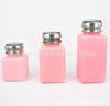 Botella de Alcohol de 100 ml / 200 ml / 250 ml Tipo Push Botella para Manicura Agua de Limpieza Botella de Plástico Máquina de Carga de Disolvente Agua