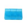 Caja de medicamentos portátil transparente de 6 celdas, minicaja de medicamentos para una semana, joyero, pastillas, subpaquete, caja de almacenamiento, impresión