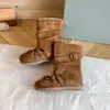 Botines de ballet para niña estilo coreano, nuevos zapatos de lazo estilo francés otoño 2026, botas de tacón retro ajustadas para niños