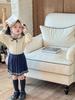 26 Blusas Femininas Estilo Miu Primavera Estilo Academia com Gola Reversível, Cardigã de Lã Listrado, Cardigã Fino de Malha Fina
