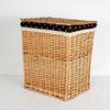 Cesto de roupa suja trançado cesto de roupa suja com tampa grande de rattan cesto de armazenamento de vime para roupa suja loja de panela quente balde de roupa suja atacado