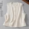 Foto Real # 2025 Novo Colete Solto Estilo Europeu High-End Sem Mangas Colete Fino Top Colete Casual para Mulheres