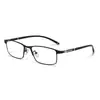 Nuevas gafas de vista para hombre de estilo business sencillo con un toque de alta gama, montura cuadrada de metal, protección contra la luz azul y disponibles con lentes graduados