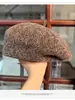 Gorra Mujer Otoño e Invierno Nuevo Estilo Británico Beret Estereotipado Simple Todo Fósforo Cara Mostrando Pequeño Alta Calidad Chenilla Gorra de Pintor