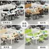 Escritorio de Oficina Triangular para 8 Personas, Escritorio Creativo para Personal, Combinación de Escritorio y Silla para Estación de Trabajo de 6 Personas, Muebles de Oficina para Personal