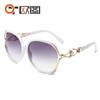 Gafas de sol clásicas de moda de marca grande para mujer que combinan con todo, gafas de sol modernas de perlas, gafas de sol de montura grande 512