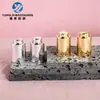 Bomba de pressão de plástico galvanizado 20mm em estoque nas cores dourado e prata, bomba conta-gotas para loção, acessórios de bomba de pressão de borda reta para frascos de óleo essencial