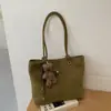 Bolsa Tote Tecida Texturizada Retrô Feminina 2026 Nova Moda para o Dia a Dia Bolsa de Ombro Único Sob o Braço Simples de Grande Capacidade Bolsa Feminina