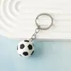 Llavero de bola de simulación epoxy Copa del Mundo fútbol baloncesto rugby tenis colgante aficionados Deportes pequeño regalo