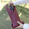 Em estoque couro PU portátil único saco para vinho tinto presente de feriado vinho de alta qualidade bolsa de presente portátil embalagem de vinho