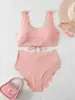 2026 Nuevo Traje de Baño Dividido para Mujer Europeo y Americano Transfronterizo Amazon Más Vendido Bikini Sexy de Pétalos