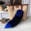 Bolso con Colgante de Cola de Zorro de Piel Genuina Accesorios para Escenario Colgante de Cola de Zorro Negro Piel Genuina cosplay