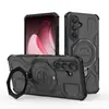 Funda Protectora Adecuada para Samsung A56-J-20 con Anillo de 360 Grados Funda Magnética Anticaídas para Samsung A36