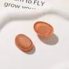 Enfeites ovais planos de resina com brilho perolado para brincos DIY, acessórios de cabelo e presilhas de cabelo