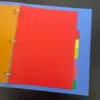 Fabricante de Shenzhen A4 Libro de Hojas Sueltas Núcleo de Repuesto Página Índice de 3 Agujeros Separador de Plástico PP