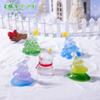 Paisaje en Miniatura Creativo Lindo Árbol de Navidad Muñeco de Nieve Casa de Muñecas Decoraciones DIY Accesorios para Colgar Mini Adornos