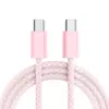Cable de Datos Certificado CE Adecuado para Apple 15 16 Samsung Huawei Carga Rápida Cable de Carga Macarrón Venta al por Mayor