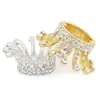 Soporte para bolígrafos de arte de uñas soporte para bolígrafos corona vintage borde de diamante chapado en oro soporte para bolígrafos pintado soporte de almacenamiento herramientas al por mayor