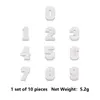 Parches bordados de letras y números con lentejuelas blancas más vendidos transfronterizos, adhesivo termofusible para decoración de ropa, sombreros y embalaje