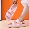 Sandálias e chinelos de verão femininos, sapatos de um lado, dois de uso, sola grossa de EVA, chinelos transversais, sandálias femininas para casais e uso doméstico