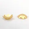 Suporte de Flor Color-Preserving de Cobre Dourado Liso em Formato de Tigela Contas Espaçadoras para Colar de Pérolas Acessórios para Pulseiras de Contas DIY