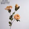 Zhi Yao Tacto de Mano Rosa Estilo INS Transfronterizo Flor de Simulación Flor Artificial Plantas Verdes Venta al por Mayor Decoración de Bodas Artesanía Fabricante