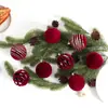 Suministros para Decoración de Árbol de Navidad Amazon 6 cm Paquete de 12 Bolas de Felpa de Terciopelo Bolas Colgantes de Navidad