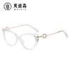 Gafas Jamie 5100 de Comercio Exterior Transfronterizo Ojo de Gato con Montura para Graduación Tr90 Metal Strass Gafas Anti Luz Azul