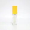 Mingli Embalagem Transparente Lip Gloss Tubo Redondo Galvanizado Tampa Lip Glaze Material de Embalagem Batom Tubo Grande Cabeça de Algodão GH221C