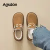 Mules Augusden com Solado Grosso e Forro de Lã para Mulheres 2026 Novo Inverno Sapatos de Algodão Totalmente Cobertos Slip-On Cano Baixo Botas de Neve