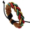 Lote Misto Pulseira de corda de couro artesanal pulseira de couro genuíno pulseira de corda de cânhamo colorida pulseira trançada de couro de vaca vintage