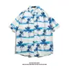 Camisa Hawaiana de Manga Corta Camisa de Manga Corta para Hombre Verano Nuevo Playa Camisa Floral Ropa de Pareja Camisa Holgada