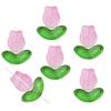 Hojas de Tulipán, Flores, Cuentas, Materiales de Cuentas Hechos a Mano para Bricolaje para Mejores Amigas Durante la Temporada de Graduación, Accesorios para Pendientes y Collares