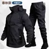 Traje de trabajo transfronterizo para hombre, primavera y otoño, resistente al desgaste y a la rotura, chaqueta de caza funcional táctica, chaqueta para exteriores para hombre