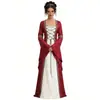 Novo Conjunto de Vestido Palaciano Retrô com Capa para Festa a Fantasia Medieval Vitoriana